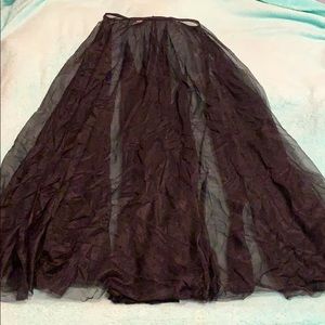 NEW Body Wrappers sheer long ballet skirt